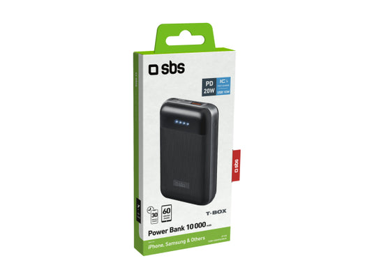 SBS Powerbank Power Delivery 20W bei 10.000 mAh, matt gerändelt