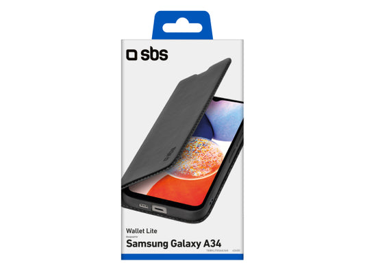 SBS Bookcase Wallet Lite-Hülle für Samsung Galaxy A34