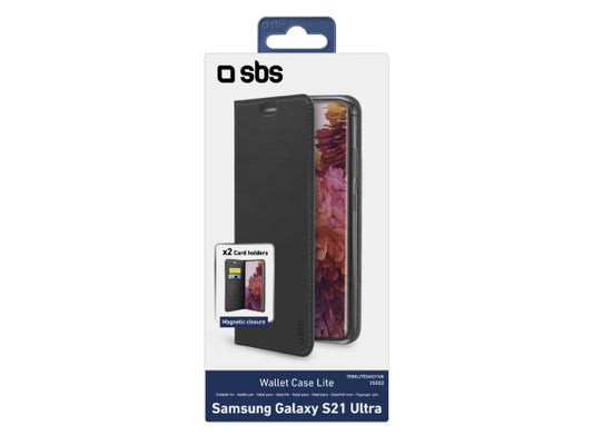 SBS Bookcase Wallet Lite-Hülle für Samsung Galaxy S21 Ultra