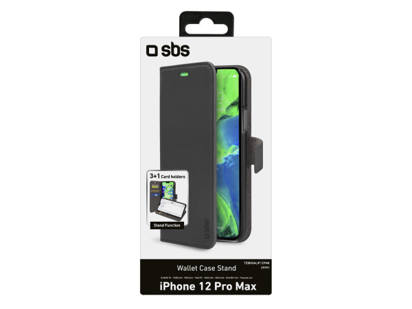 SBS Book Case Wallet für iPhone 12 Pro Max mit Standfunktion Kaufuniversum - SBS Book Case Wallet für iPhone 12 Pro Max mit Standfunktion