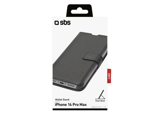 SBS Book Case Wallet für iPhone 14 Pro Max mit Standfunktion