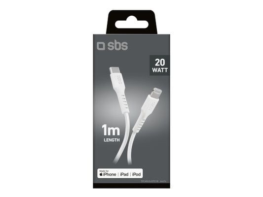 SBS Daten- und Ladekabel USB-C - Lightning