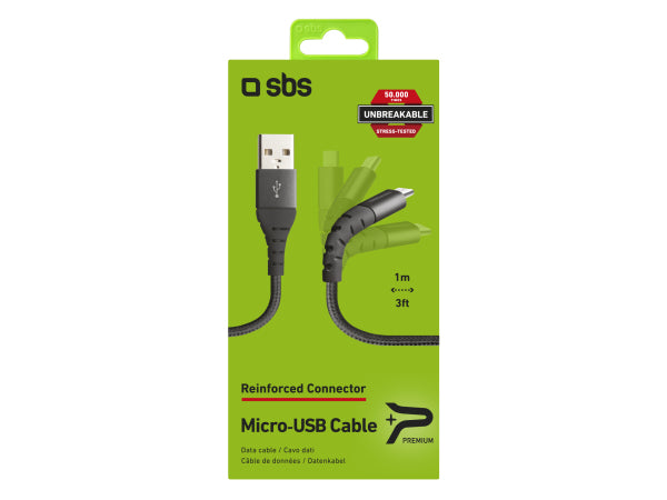 SBS Metallkabel USB 2.0 Micro USB - Unbreakable Collection Kaufuniversum - SBS Metallkabel USB 2.0 Micro USB - Unbreakable Collection
