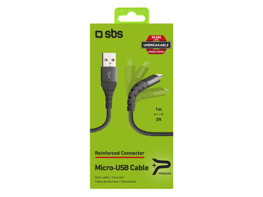 SBS Metallkabel USB 2.0 Micro USB - Unbreakable Collection