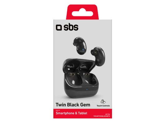 SBS Twin Black Gem – TWS Halb-Ohr-In-Ear-Ohrhörer
