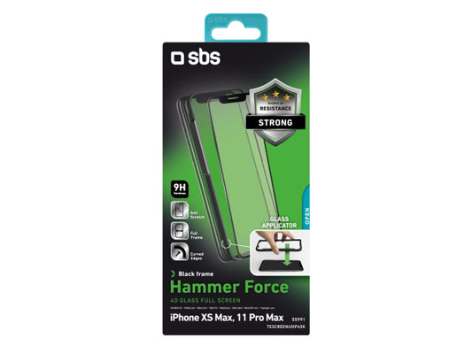 SBS Glas Displayschutz 4D Full Glass für iPhone 11 Pro Max/XS Max