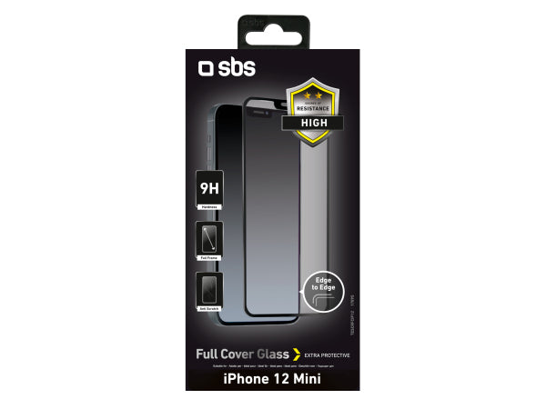 SBS Glas Displayschutz Full Cover für iPhone 12 Mini Kaufuniversum - SBS Glas Displayschutz Full Cover für iPhone 12 Mini