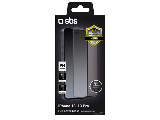 SBS Glas Displayschutz Full Cover für iPhone 13/13 Pro/iPhone 14