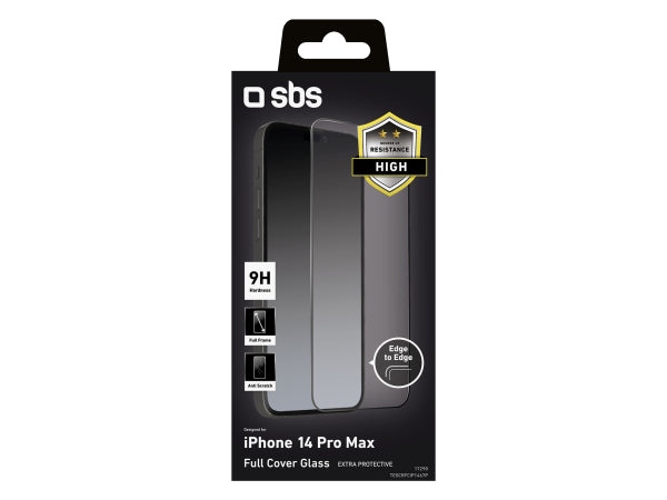 SBS Glas Displayschutz Full Cover für iPhone 14 Pro Max Kaufuniversum - SBS Glas Displayschutz Full Cover für iPhone 14 Pro Max