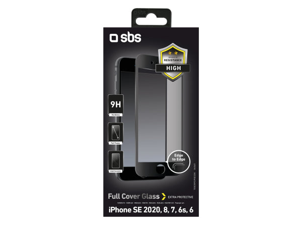 SBS Glas Displayschutz Full Cover für iPhone SE 2020/SE 2022/8/7/6s/6 Kaufuniversum - SBS Glas Displayschutz Full Cover für iPhone SE 2020/SE 2022/8/7/6s/6