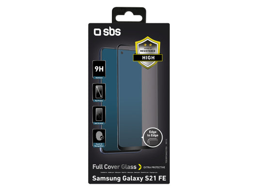 SBS Glas Displayschutz Full Cover für Samsung Galaxy S21 FE