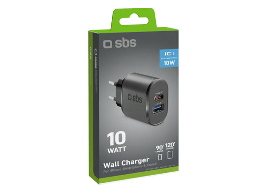 SBS Ladegerät für die Reise, USB - Typ C mit Schnellladefunktion