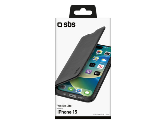SBS Bookcase Wallet Lite-Hülle für iPhone 15