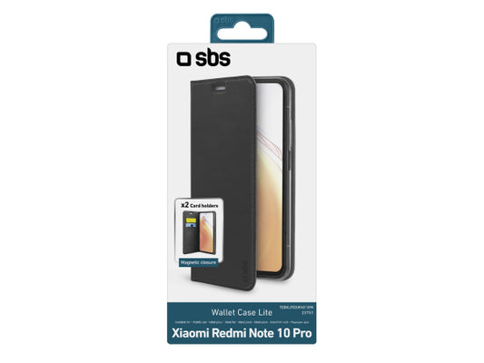 SBS Bookcase Wallet Lite-Hülle für Xiaomi Redmi Note 10 Pro
