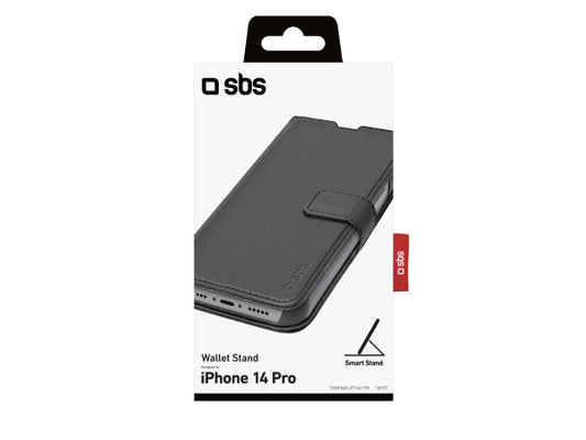 SBS Book Case Wallet für iPhone 14 Pro mit Standfunktion