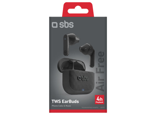 SBS Air Free - TWS-Kopfhörer mit 250-mAh-Ladestation