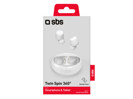 SBS Twin Spin 360° – TWS-Ohrhörer mit um 360° drehbarem Etui