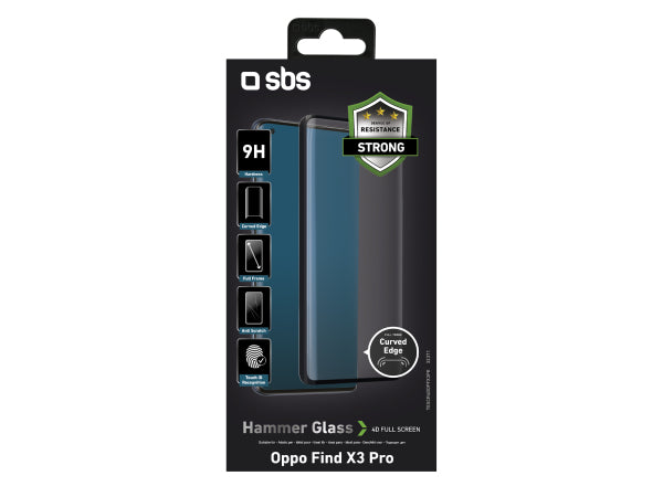 SBS Glass Screen Protector 4D Full Glass für Oppo Find X3 Pro/Reno 10 Pro/Reno 10 Pro+ Kaufuniversum - SBS Glass Screen Protector 4D Full Glass für Oppo Find X3 Pro/Reno 10 Pro/Reno 10 Pro+