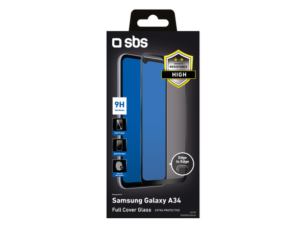SBS Glas Displayschutz Full Cover für Samsung Galaxy A34 Kaufuniversum - SBS Glas Displayschutz Full Cover für Samsung Galaxy A34