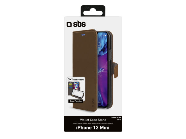 SBS Book Case Wallet für iPhone 12 Mini mit Standfunktion Kaufuniversum - SBS Book Case Wallet für iPhone 12 Mini mit Standfunktion
