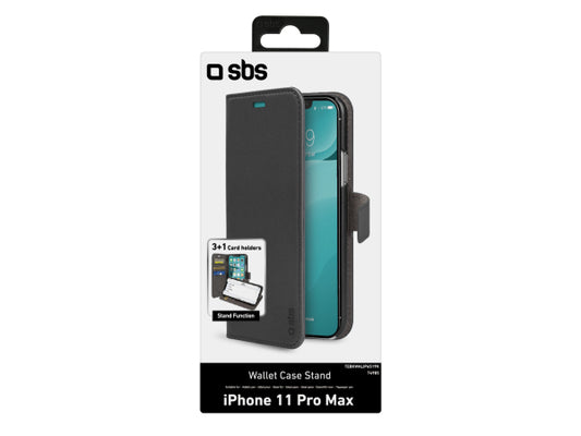 SBS Book Case Wallet für iPhone 11 Pro Max mit Standfunktion