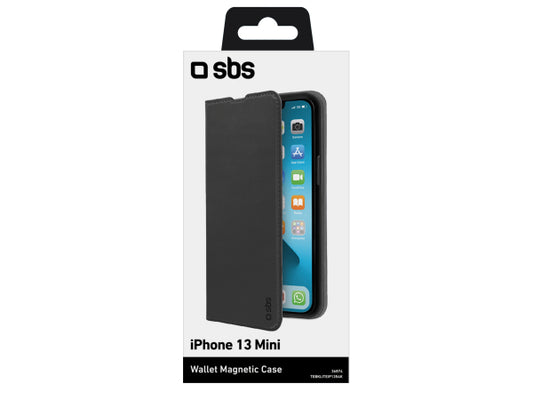 SBS Bookcase Wallet Lite-Hülle für iPhone 13 Mini