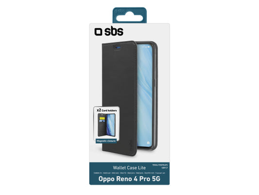 SBS Bookcase Wallet Lite-Hülle für Oppo Reno 4 Pro