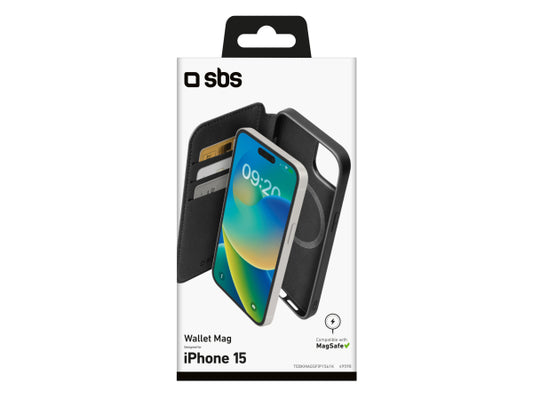 SBS MagSafe-kompatible aufklappbare Hülle für iPhone 15