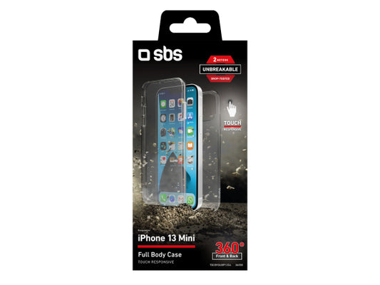 SBS Cover Full Body 360° für iPhone 13 Mini - Unbreakable Collection