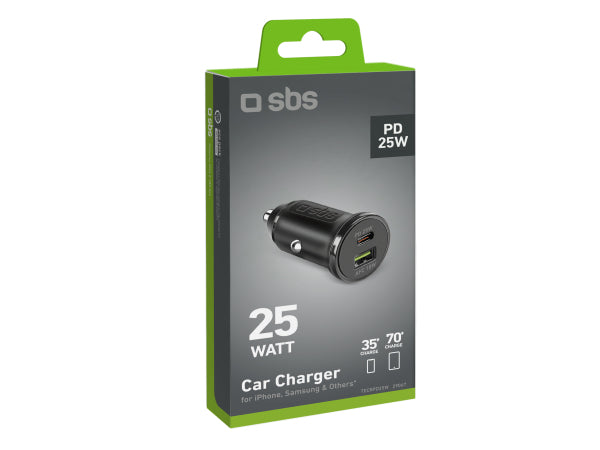 SBS Ladegerät fürs Auto – 25 Watt ultraschnelles Laden mit Power Delivery (PD) Kaufuniversum - SBS Ladegerät fürs Auto – 25 Watt ultraschnelles Laden mit Power Delivery (PD)
