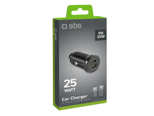 SBS Ladegerät fürs Auto – 25 Watt ultraschnelles Laden mit Power Delivery (PD)