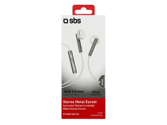 SBS In-Ear-Kopfhörer aus Metall aus der Gold Collection
