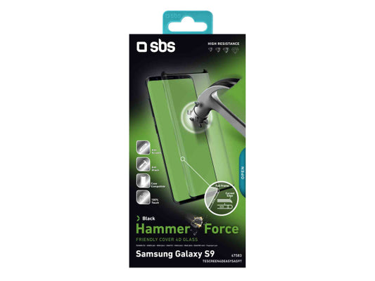 SBS Glass Screen Protector Friendly für Samsung Galaxy S9