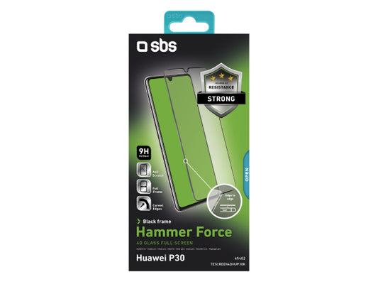 SBS Glas Displayschutz 4D Full Glass für Huawei P30
