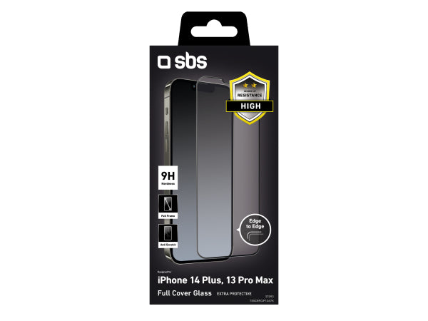 SBS Glas Displayschutz Full Cover für iPhone 13 Pro Max/iPhone 14 Plus Kaufuniversum - SBS Glas Displayschutz Full Cover für iPhone 13 Pro Max/iPhone 14 Plus