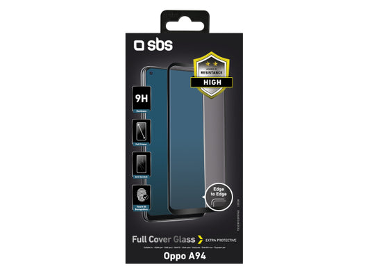 SBS Glas Displayschutz Full Cover für Oppo A94 5G