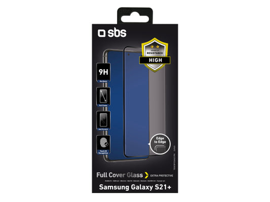 SBS Glas Displayschutz Full Cover für Samsung Galaxy S21+