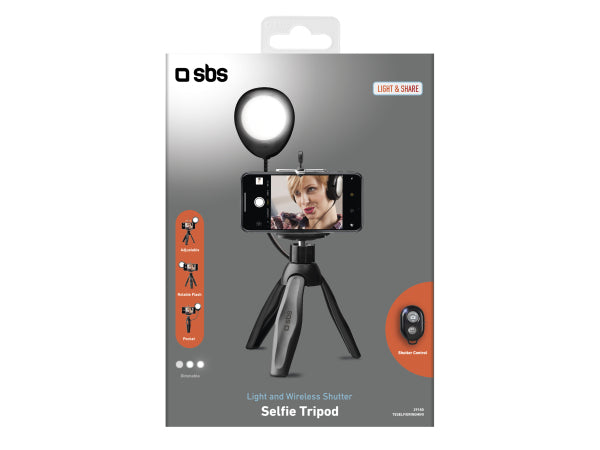 SBS Selfie-Stativ mit Licht Kaufuniversum - SBS Selfie-Stativ mit Licht