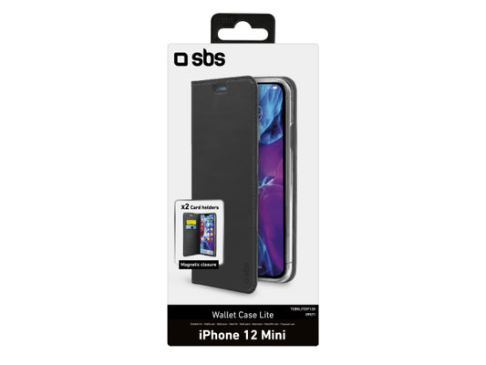 SBS Bookcase Wallet Lite-Hülle für iPhone 12 Mini