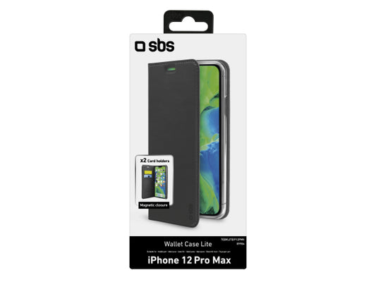 SBS Bookcase Wallet Lite-Hülle für iPhone 12 Pro Max