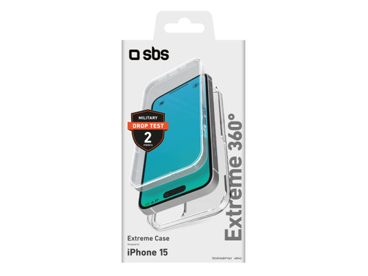 SBS Cover Full Body 360° für iPhone 15 - Extreme Collection