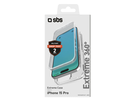 SBS Cover Full Body 360° für iPhone 15 Pro - Extreme Collection