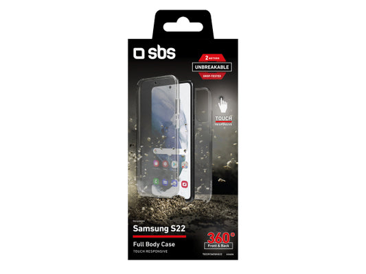 SBS Cover Full Body 360° für Samsung Galaxy S22 - Unbreakable Collection