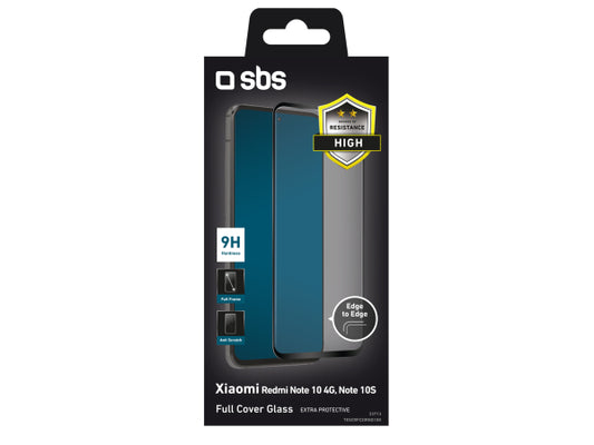 SBS Glas Displayschutz Full Cover für Xiaomi Redmi Note 10 4G/Note 10S/Note 11S/Poco M5s
