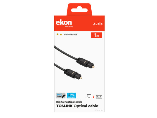 EKON Kabel mit Toslink-in-Glasfaser-Steckern