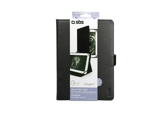 SBS Klapphülle in universellem Hochformat Book Lite für Tablet bis zu 8''