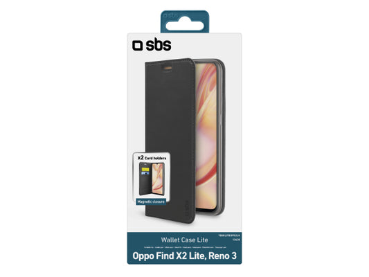 SBS Bookcase Wallet Lite-Hülle für Oppo Find X2 Lite/Reno 3