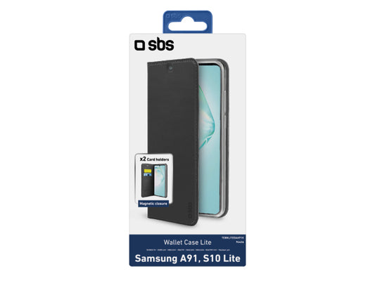 SBS Bookcase Wallet Lite-Hülle für Samsung Galaxy A91/S10 Lite