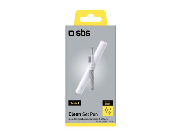 SBS 3-in-1-Reinigungsset für Ohrhörer mit Metallspitze, Bürste und Mini-Staubwedel Kaufuniversum - SBS 3-in-1-Reinigungsset für Ohrhörer mit Metallspitze, Bürste und Mini-Staubwedel