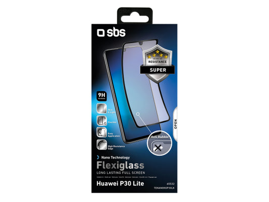 SBS Full Screen Protector Flexible Glass für Huawei P30 Lite